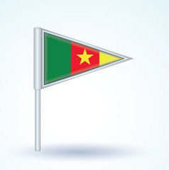 Flag set of cameroon, vector illustration