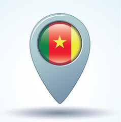 Flag set of cameroon, vector illustration