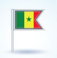 Flag set of Senegal, vector illustration