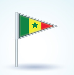 Flag set of Senegal, vector illustration