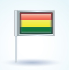 Flag set of Bolivia, vector illustration