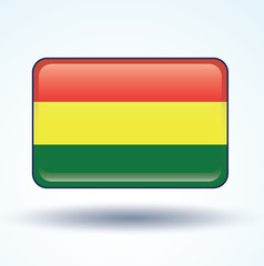 Flag set of Bolivia, vector illustration