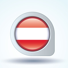 Obraz premium Flag set of Austria, vector illustration