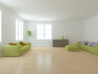 modern 3d interior