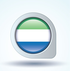 Fototapeta premium Flag set of Sierra Leone, vector illustration