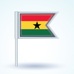 Flag set of Ghana, vector illustration