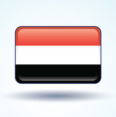 Flag set of Yemen, vector illustration