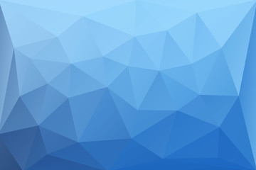 Fototapeta premium Abstract vector background of blue triangles
