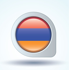 Flag set of Armenia, vector illustration