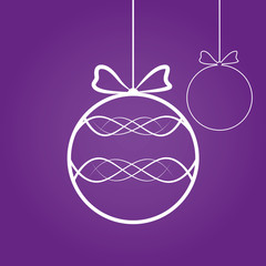 Abstract Christmas decoration on purple background