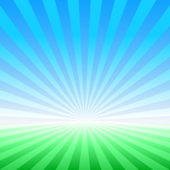 Abstract spring vector landscape