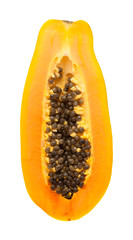 papaya fuit isolated on white backgound