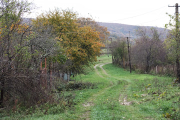 Autumn in Russian village