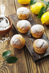 Homemade lemon muffins