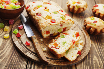 Cake with candied fruit