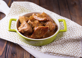 Fresh homemade stew with meat
