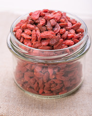 Chinese wolfberry(Lycium barbarum) on white background. goji 