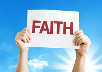 Faith card with a beautiful day