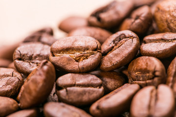 Coffee on grunge wooden background