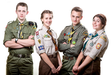 Scouts in studio