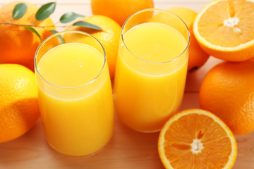 Freshly squeezed orange juice, close-up