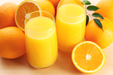 Freshly squeezed orange juice, close-up