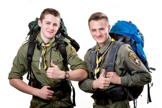 Scouts in studio