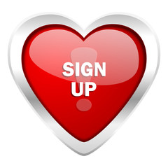 sign up valentine icon