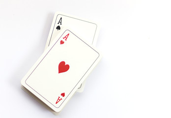 Playing cards - on white background