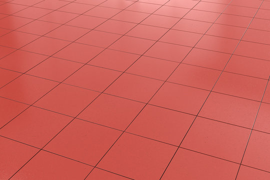 Red Tiled Floor Background