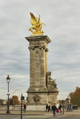 Fototapeta na wymiar Alexandre III bridge.
