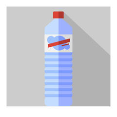 Vector flat bottle