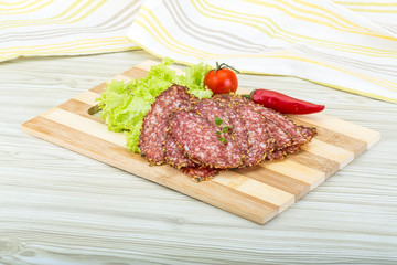 Sliced salami