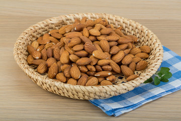 Almond in the bowl