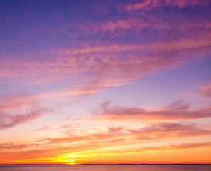 Sunset Paradise Burning Skies