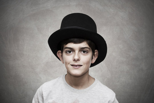 boy with hat on background