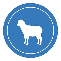 Mouton dans un panneau