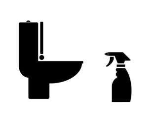 Spray nettoyant et des toilettes