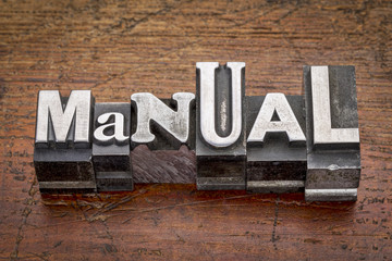 manual in metal type