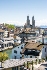 Fototapeta na wymiar Zurich urban view. Zurich, Switzerland, Europe.
