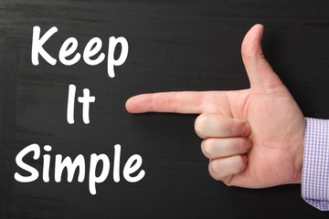 Pointing a Finger at Keep It Simple on a Blackboard