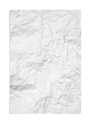 Crumpled paper isolated on white background