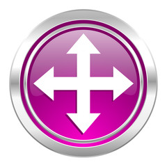 Obraz premium arrow violet icon