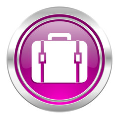 bag violet icon luggage sign