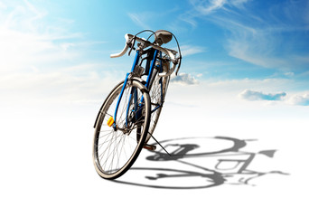 Fototapeta na wymiar Bike with shadow