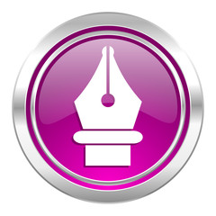 Obraz premium pen violet icon