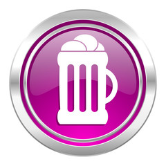 beer violet icon mug sign
