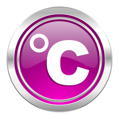 celsius violet icon temperature unit sign