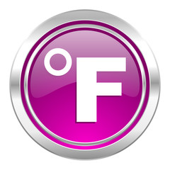 fahrenheit violet icon temperature unit sign