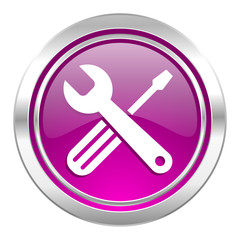 tools violet icon service sign